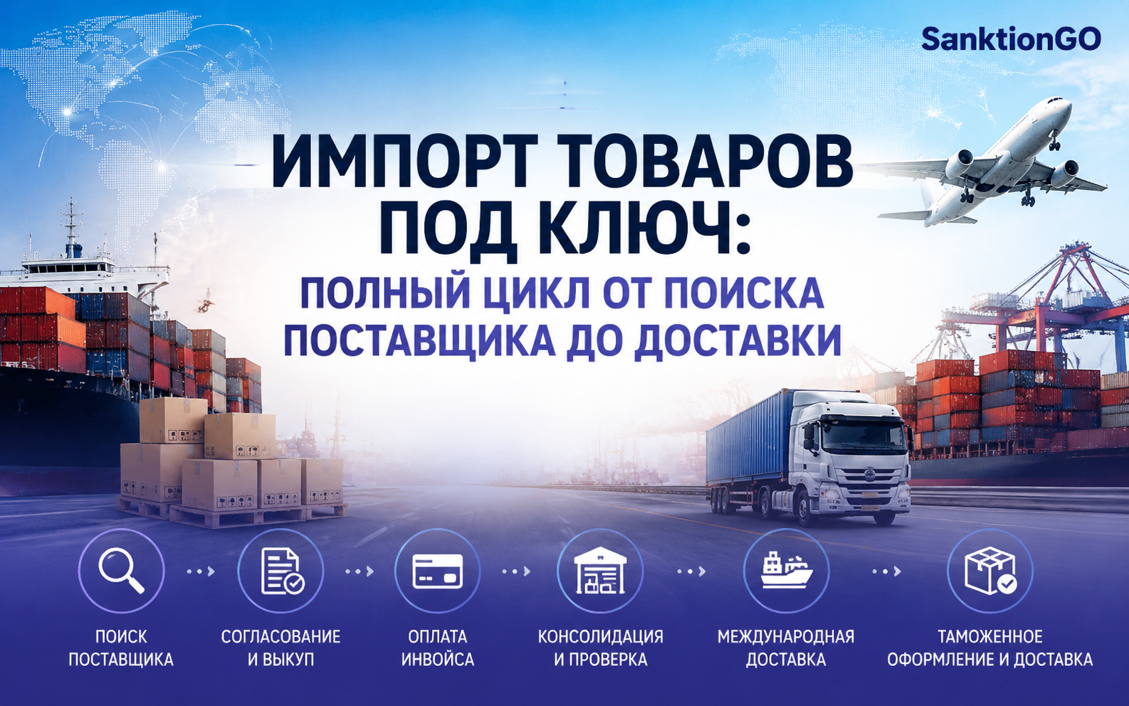 Импорт товаров под ключ: полный цикл от поиска поставщика до доставки