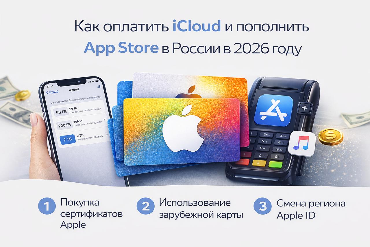 Как оплатить iCloud и пополнить App Store в России в 2026 году